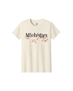 Michigan Apple Blossom Youth T-Shirt - Ink Detroit