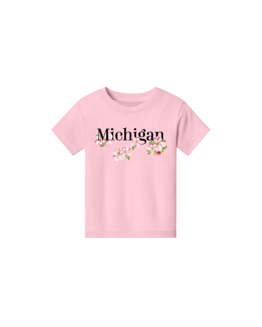 Pink Michigan Apple Blossom Toddler T-Shirt