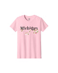 Michigan Apple Blossom Youth T-Shirt - Ink Detroit