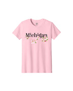 Michigan Apple Blossom Youth T-Shirt - Ink Detroit