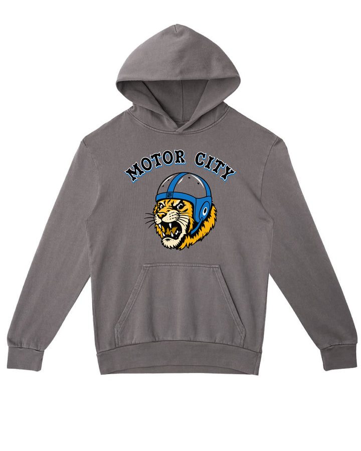 Motor City Kitty Lion Edition Premium Heavyweight Hoodie - Ink Detroit
