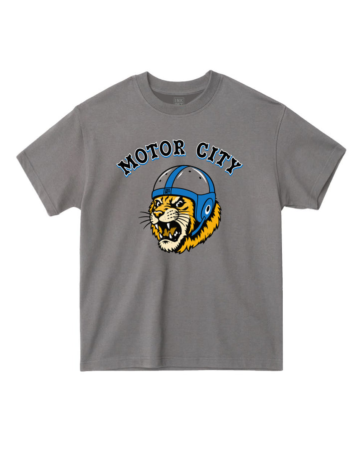 Motor City Kitty Lion Edition Heavyweight T-Shirt - Ink Detroit