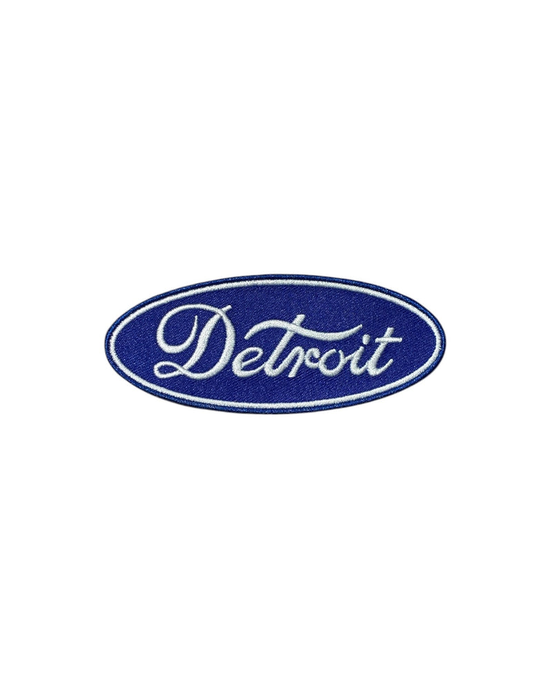 Detroit Blue Oval Embroidered Patch
