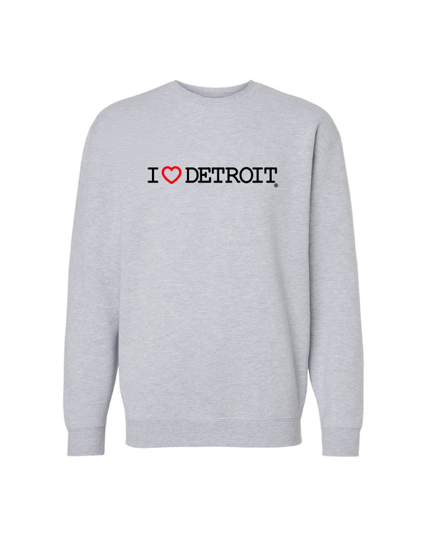 (NEW) I Love Detroit Crewneck Sweatshirts - Available in 3 Colors
