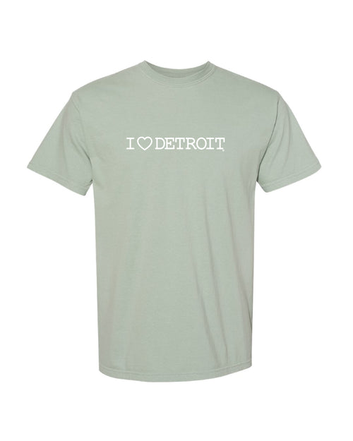 (NEW) I Love Detroit Pigment Dye T-Shirts - Available in 3 Colors - Ink Detroit