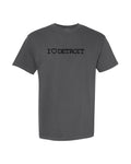 (NEW) I Love Detroit Pigment Dyed T-Shirt - Faded Black - Ink Detroit