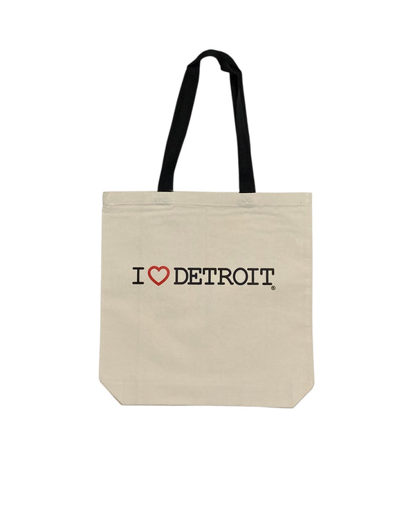 (NEW) I Love Detroit Tote Bag - Natural