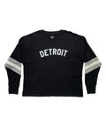 Ink Detroit - Ladies Boxy Varsity Long sleeve - Black - Ink Detroit