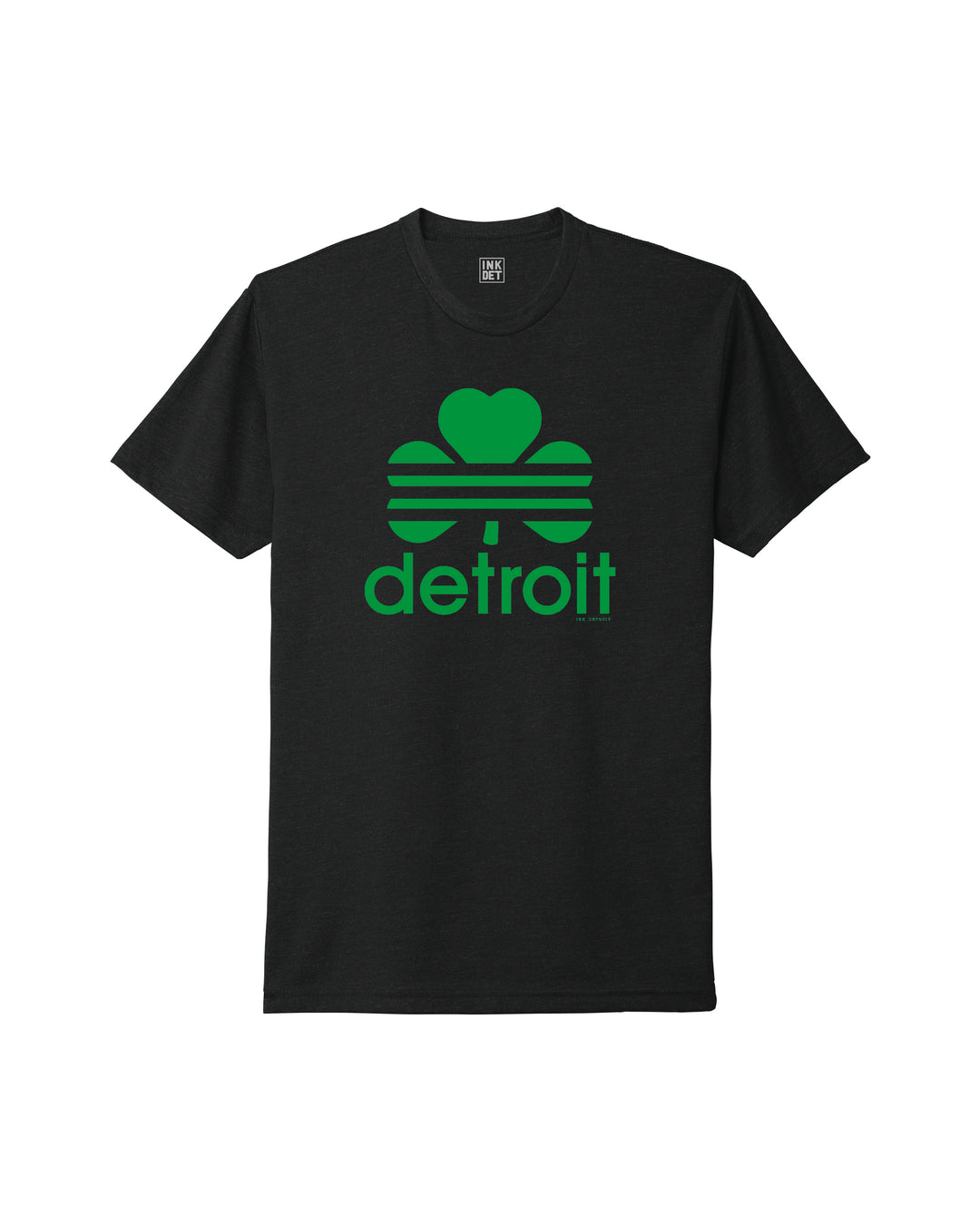 Ink Detroit - Retro Cloverleaf Unisex T-Shirt - Black