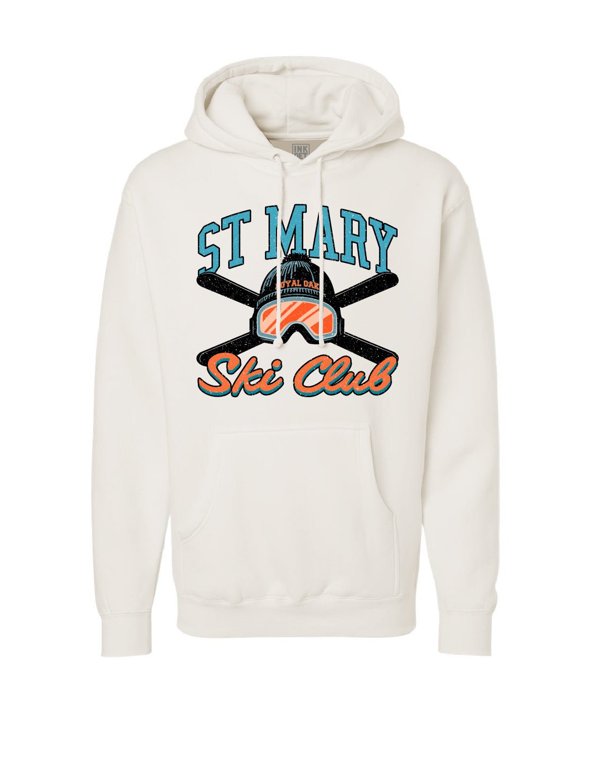 St. Mary Ski Club Adult Hoodie - Natural - Ink Detroit