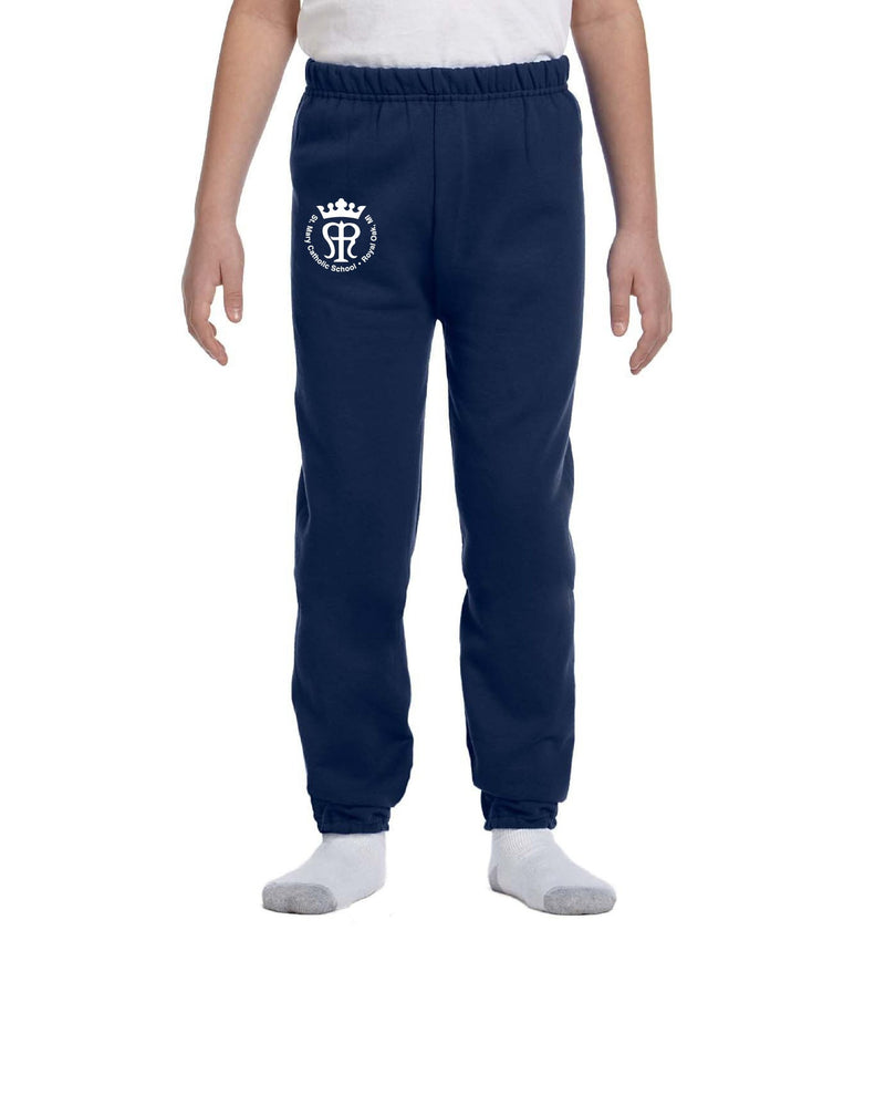 NEW St Mary Emblem Kids Fleece Sweatpants - Navy