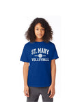 St Mary Volleyball Kids T-Shirt - Royal Blue - Ink Detroit