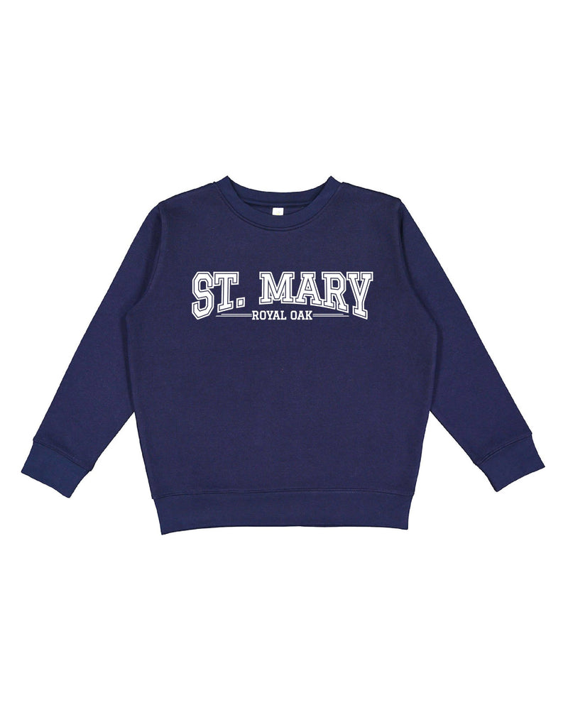 NEW St. Mary Varsity Kids Crewneck - Navy