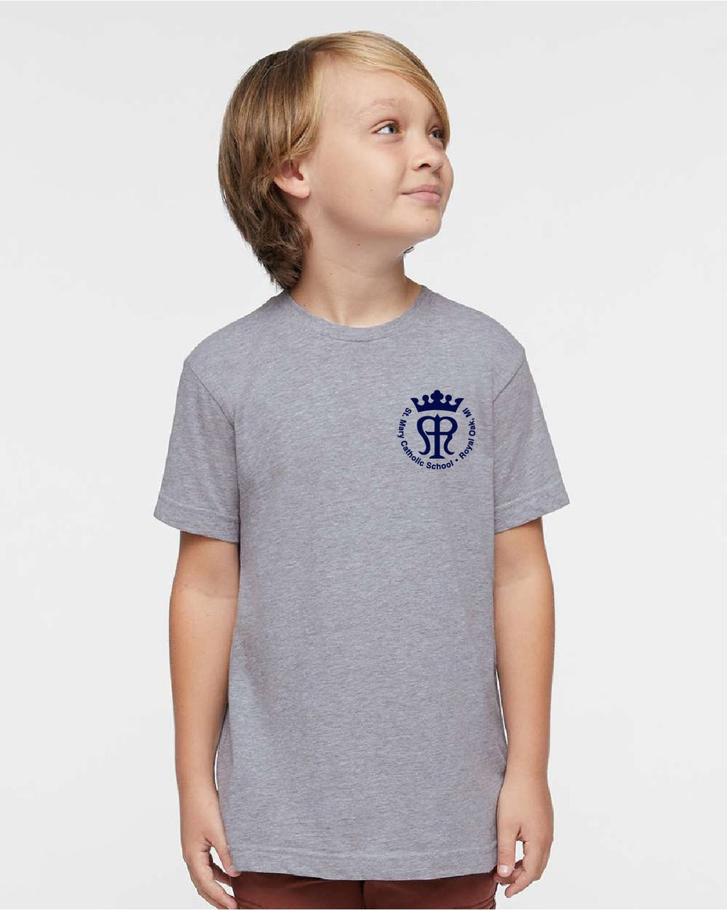 St Mary - Gym T-Shirt - Heather Grey - Ink Detroit