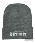 Say Nice Things About Detroit Beanie - Heather Grey - Ink Detroit