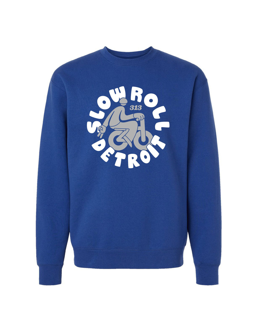 Slow Roll Detroit crewneck in Lions colors