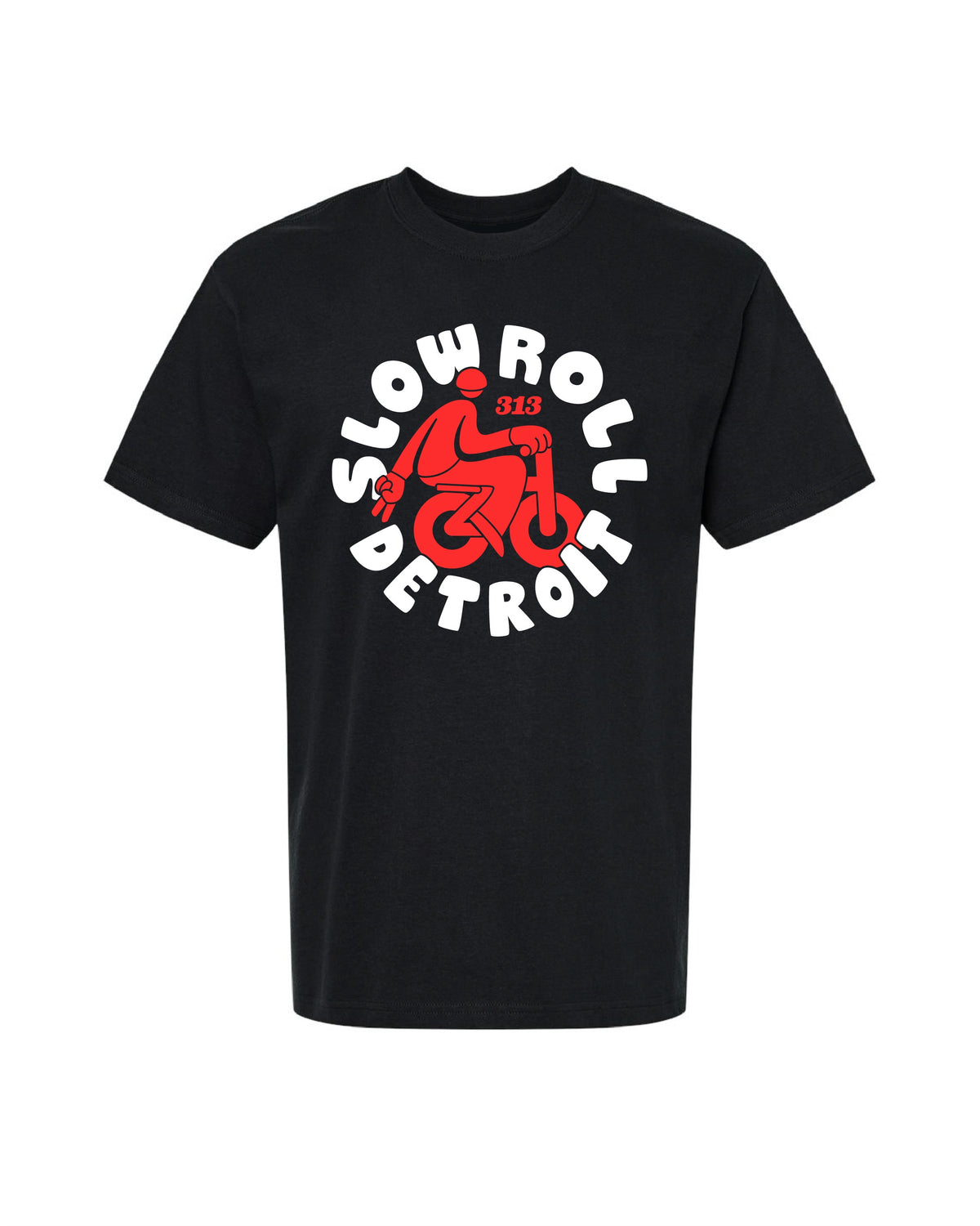Slow Roll - Heavyweight Unisex T-Shirt - Black - Ink Detroit