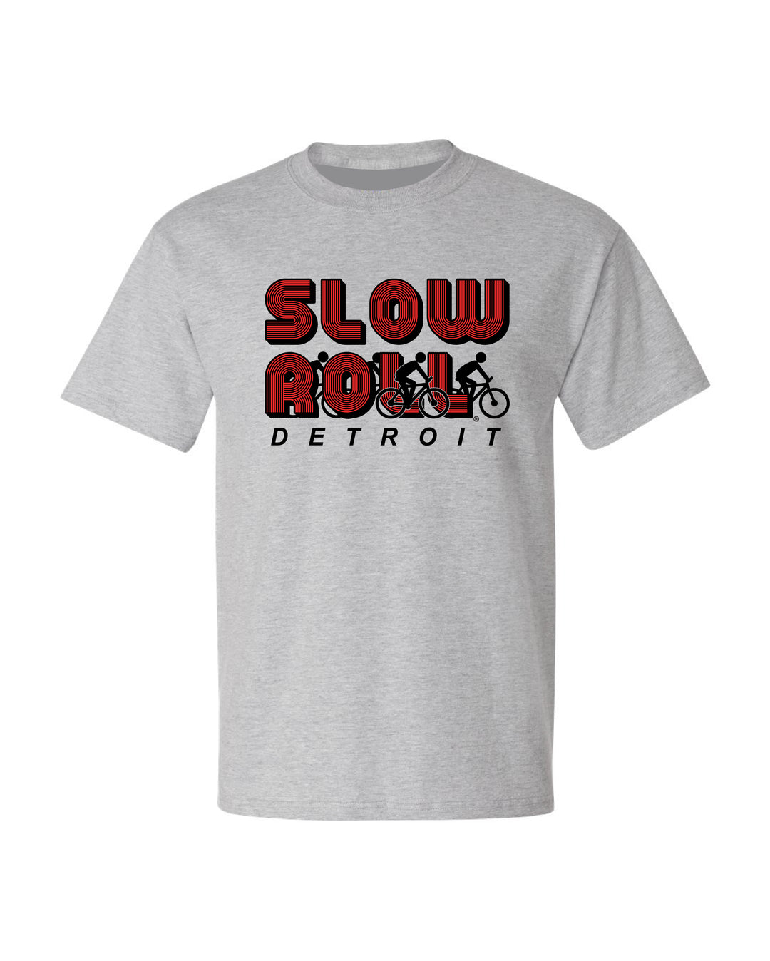 Slow Roll Riders Detroit - Heavyweight Unisex T-Shirt - Light Grey