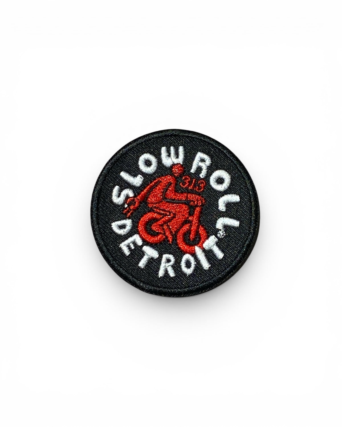 Slow Roll Detroit Logo Embroidered Patch - Ink Detroit