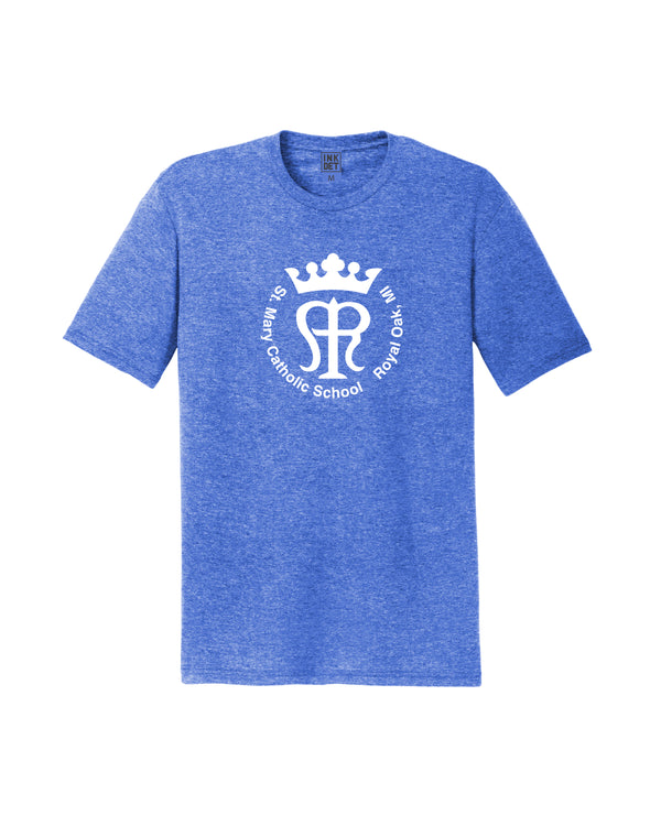 St. Mary School Emblem Heather Royal Blue T-Shirt