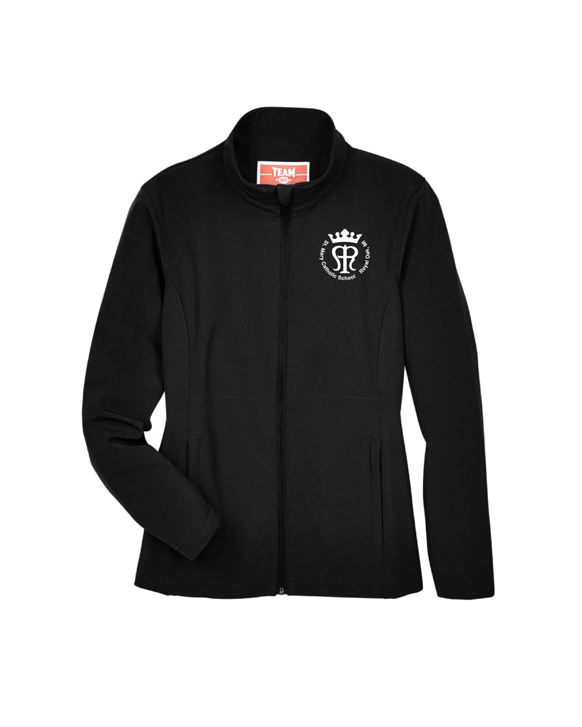 St. Mary Team Leader Softshell Jacket Black Ladies Cut - Ink Detroit