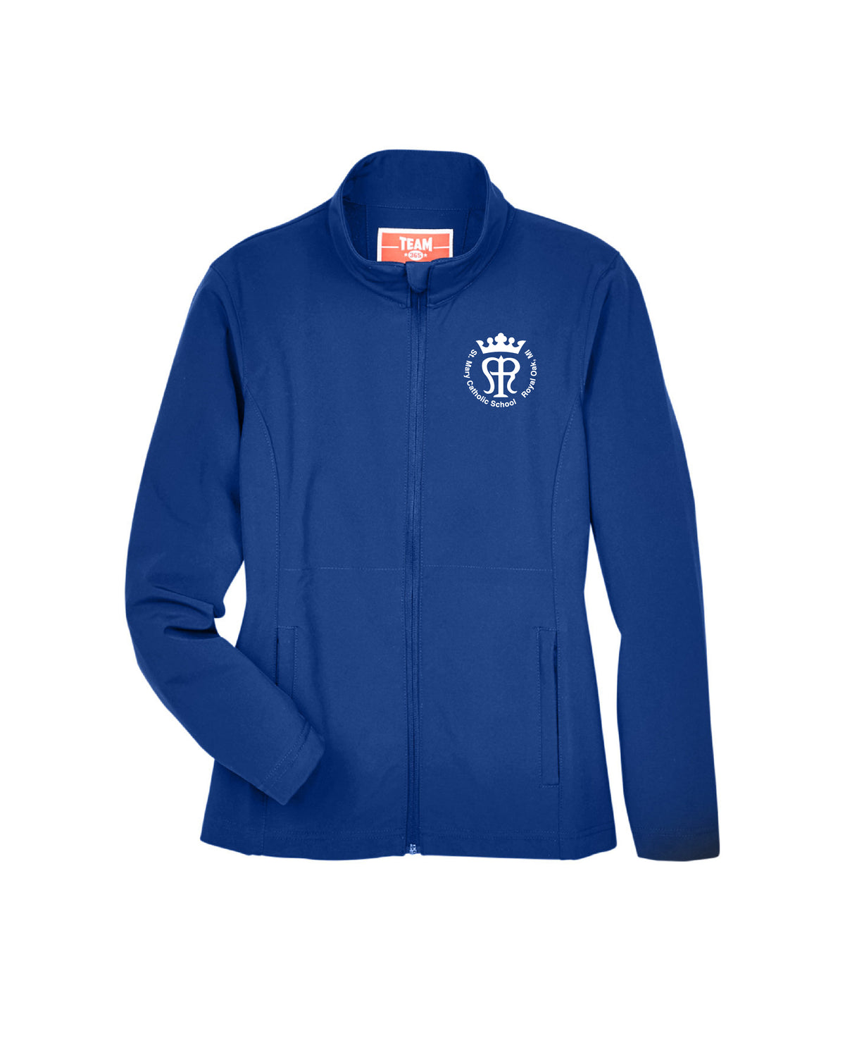 St. Mary Team Leader Softshell Jacket Royal Blue Ladies Cut - Ink Detroit