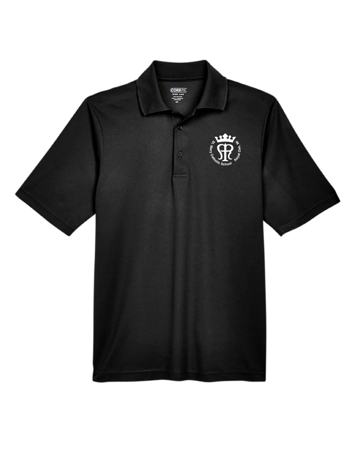 St. Mary Emblem Black Polo - Ink Detroit