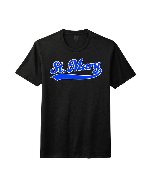 St. Mary Tail Swoosh Black T-Shirt