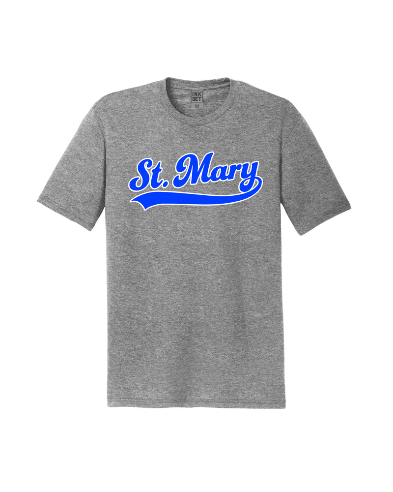 St. Mary Tail Swoosh Heather Grey T-Shirt