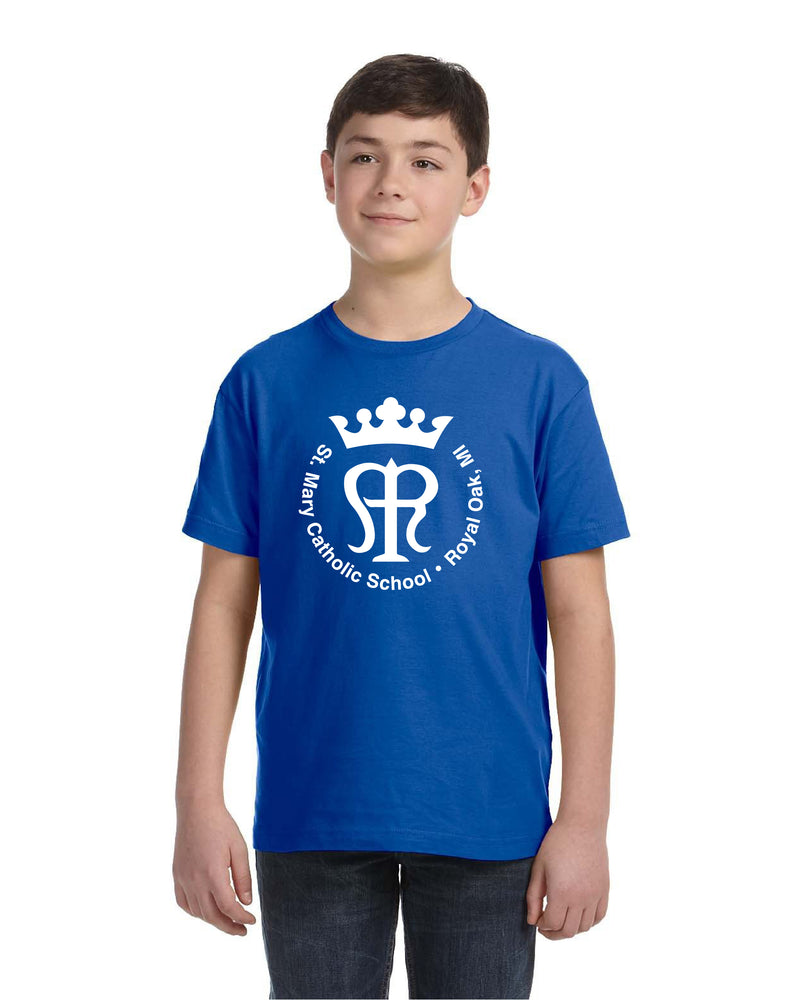 St Mary Emblem Royal Blue Kids T-Shirt