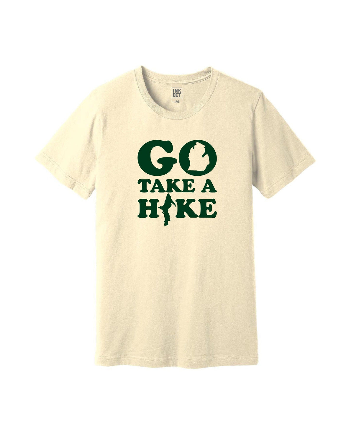 The Great Lakes State - GO TAKE A HIKE T-Shirt - Natural - Ink Detroit
