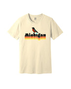 The Great Lakes State - Michigan Robin - T-Shirt - Natural - Ink Detroit