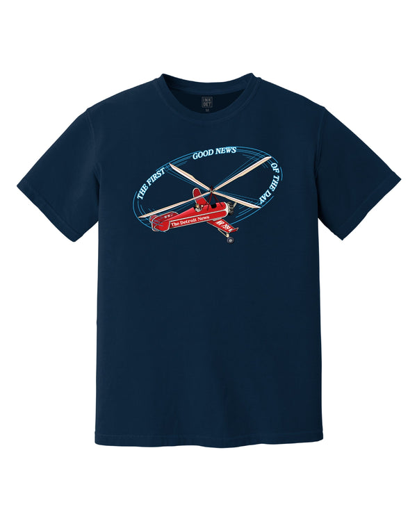 The Detroit News Gyrocopter cartoon illustration T-Shirt