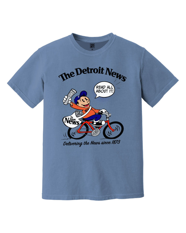 The Detroit News - Paper Boy - Unisex T-Shirt - Washed Denim
