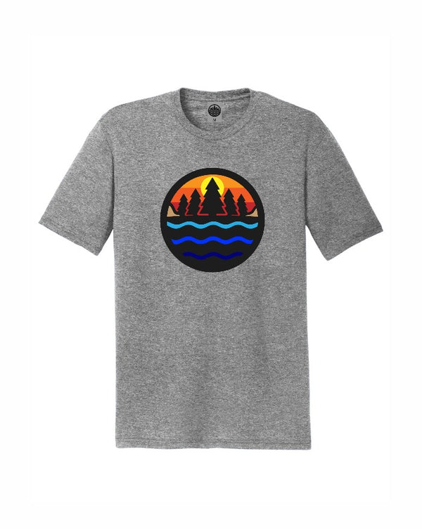 Grey Great Lakes State Logo T-Shirt