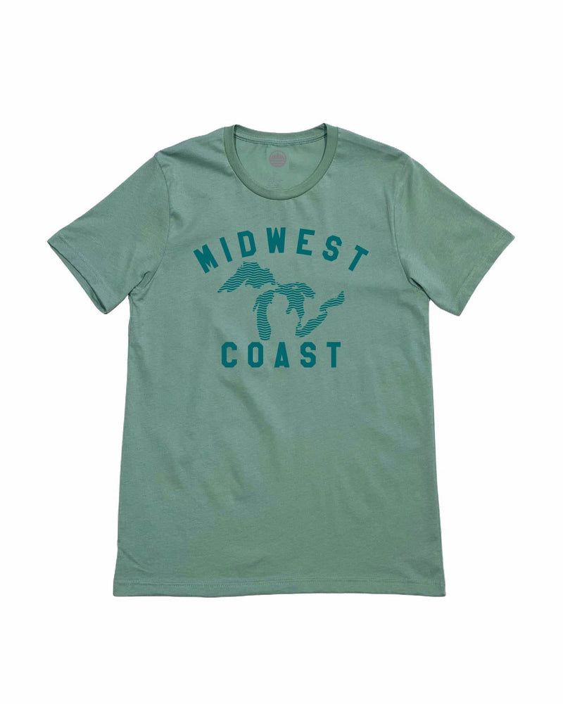 The Great Lakes State - Midwest Coast  T-Shirt - Dusty Blue