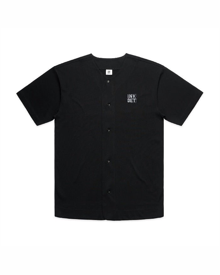 Ink Detroit - Tupac Button Up Heavyweight Baseball Jersey - Black - Ink Detroit