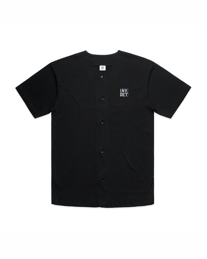 Ink Detroit - Tupac Button Up Heavyweight Baseball Jersey - Black