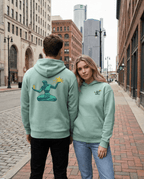 Ink Detroit - New Spirit of Detroit Premium Hoodie- Dusty Blue - Ink Detroit