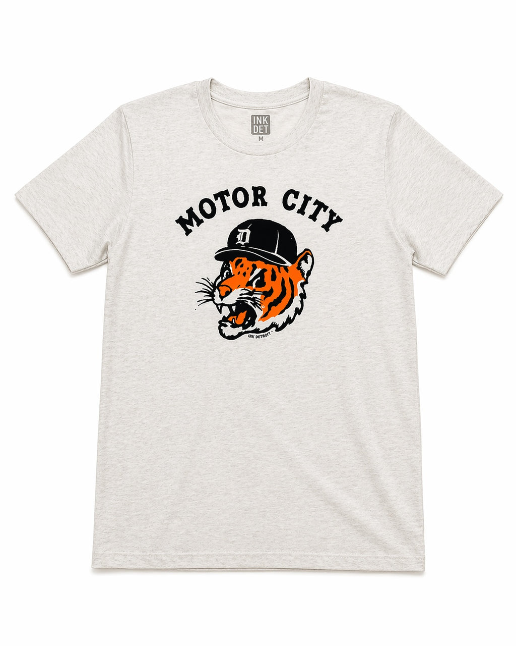 Motor City Kitty T-Shirt - Heather Natural - Ink Detroit