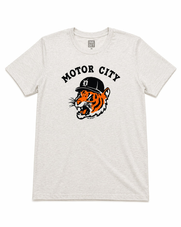 Motor City Kitty T-Shirt - Heather Natural