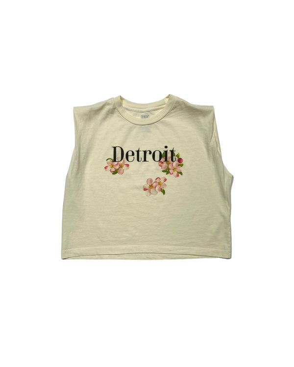 Ink Detroit- Apple Blossom Women's Heavyweight Muscle T-Shirt - Ivory