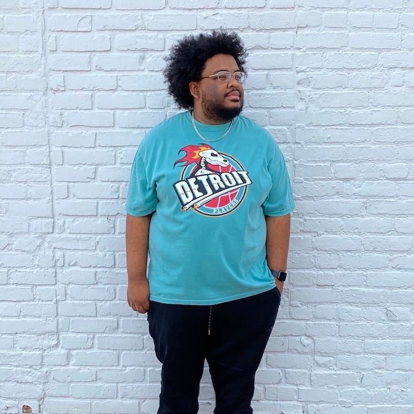 Ink Detroit - 90s Players T-Shirt - Pigment Dyed Teal - Ink Detroit