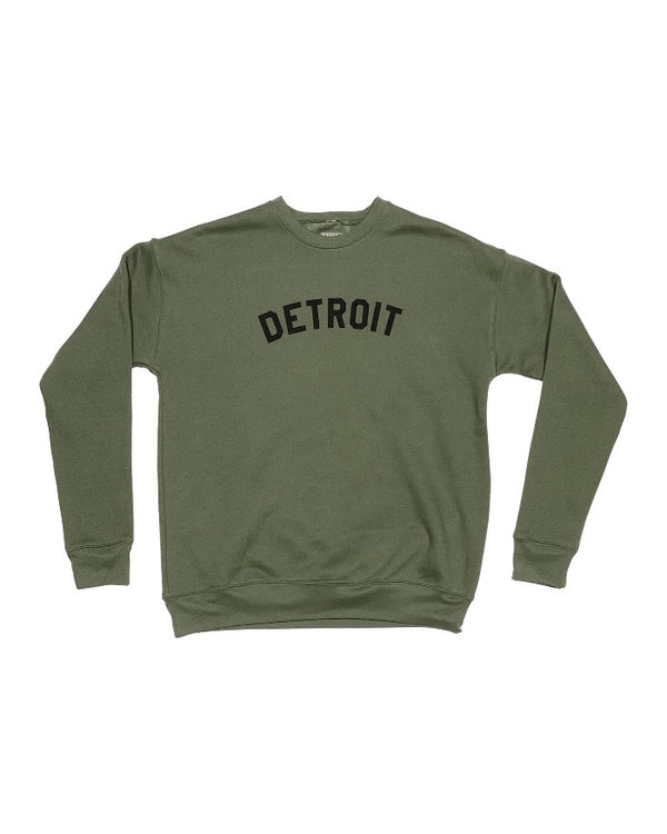 Ink Detroit Crewneck Sweatshirt - Military Green