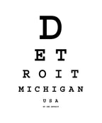 Ink Detroit Eye Chart Crewneck Sweatshirt - White - Ink Detroit