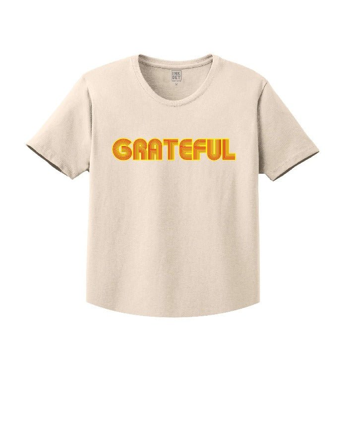 INK "Grateful" Kinda Cropped T-Shirt - Natural - Ink Detroit
