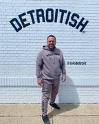 Ink Detroit Hazel Park Mineral Wash Hoodie - Zinc - Ink Detroit