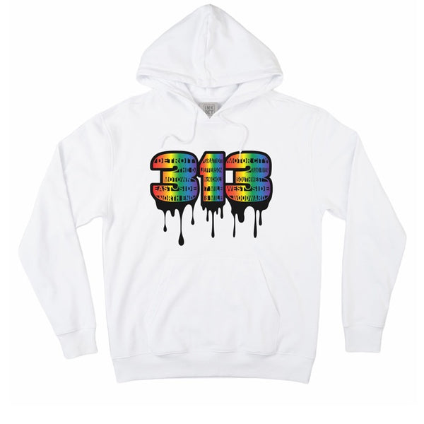 トップス R JUBILEE Print Sweat Ink-Detroit-313-Drip-Hoodie-