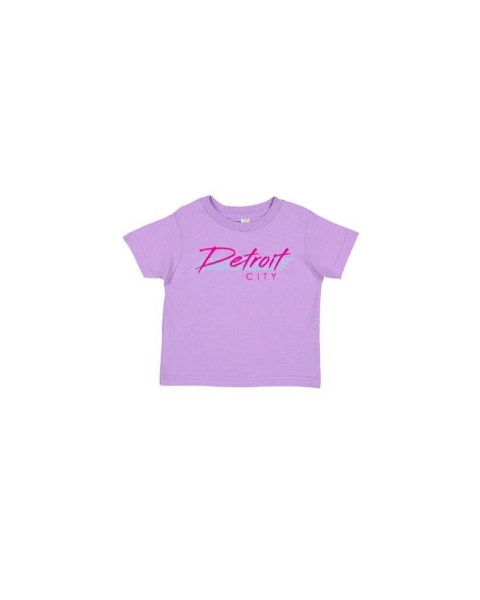 Ink Detroit - Retro 80s-90s Toddler T-Shirt - Lavender - Ink Detroit