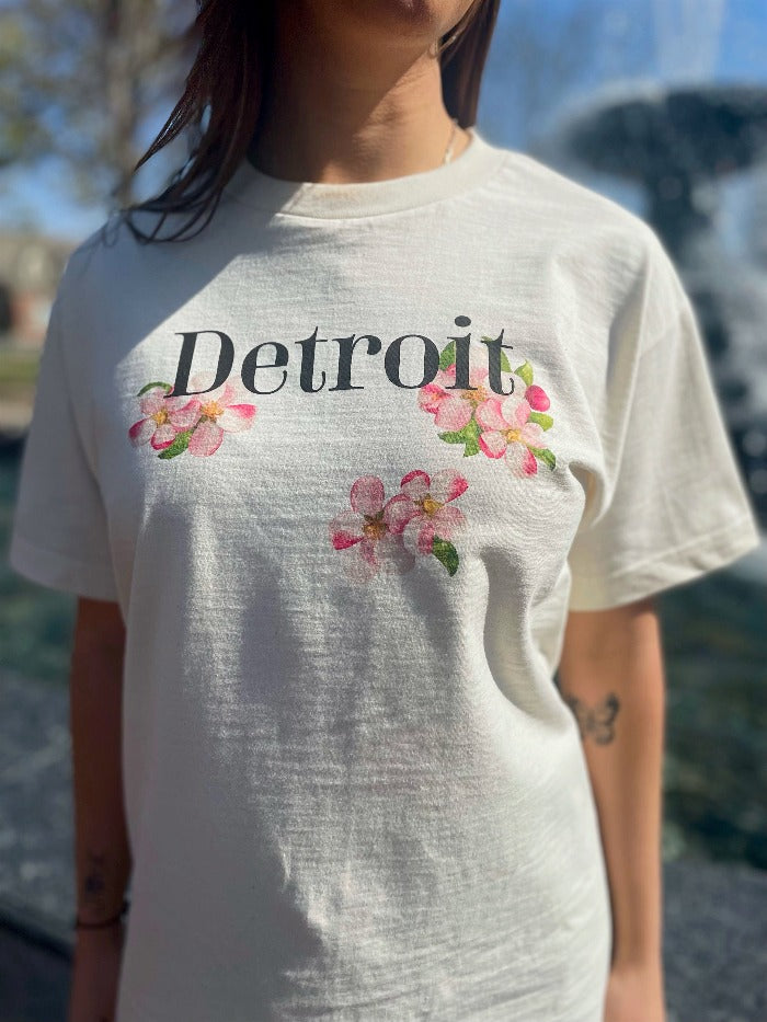 Ink Detroit Apple Blossom T-Shirt - Natural